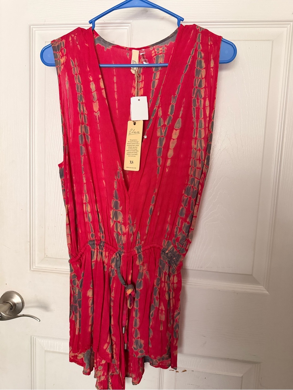 Hot Pink Patterned Sleeveless Romper